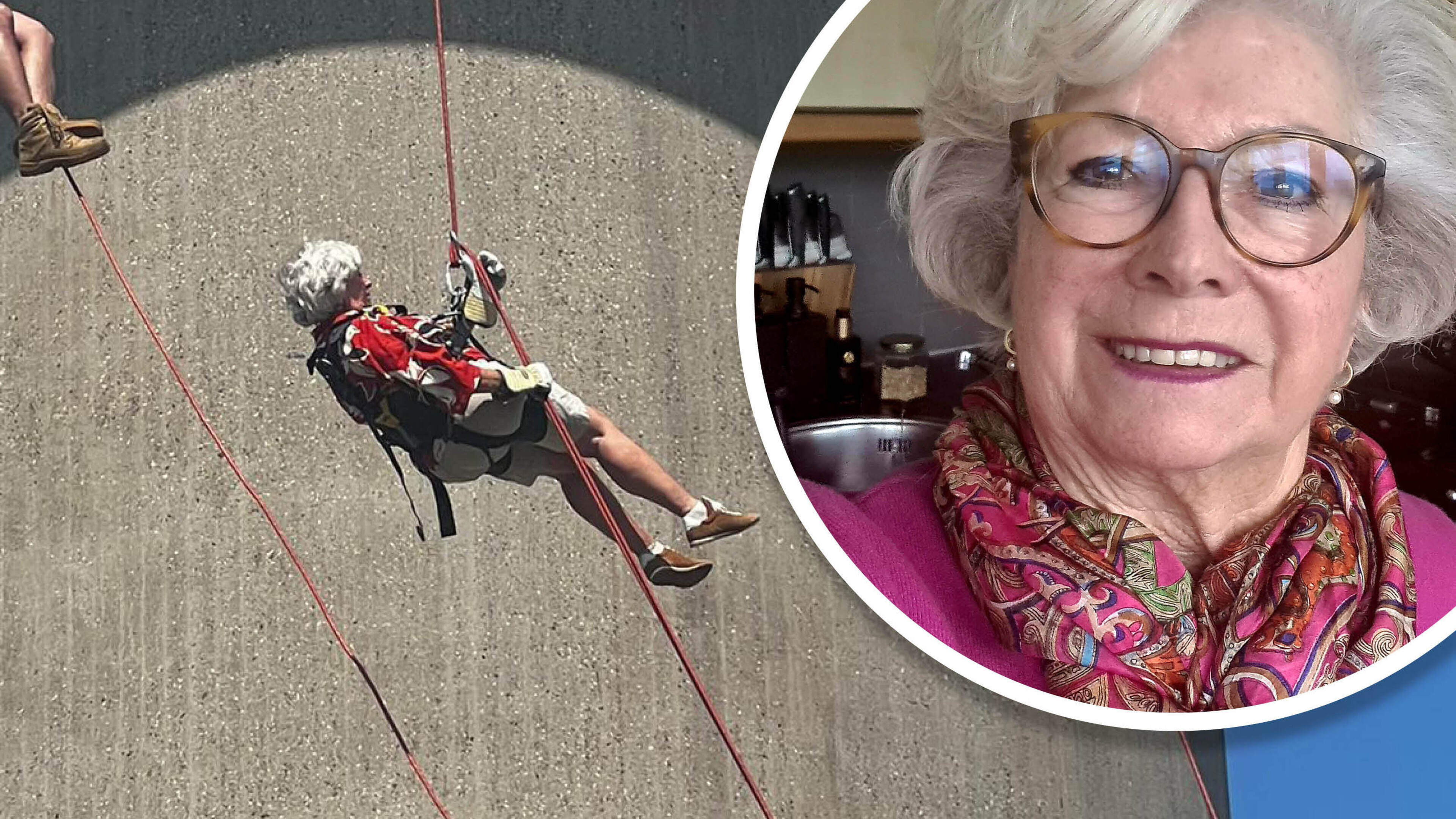 Marian (77) is dol op abseilen: ’Mijn kinderen vinden het doodeng’